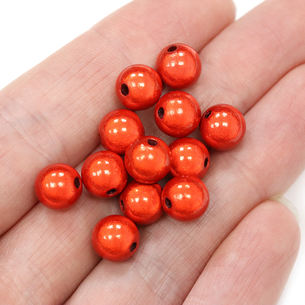Miracle Bead Red Plastic Round 8mm-Pack of 100