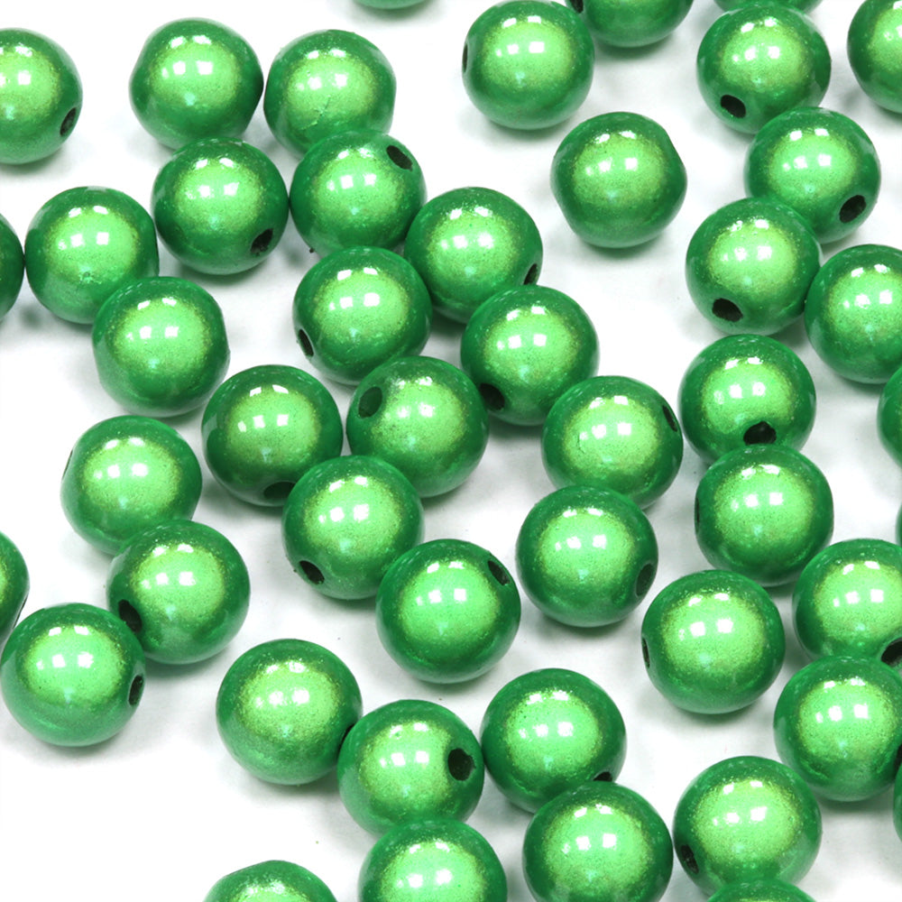 Miracle Bead Green Plastic Round 8mm-Pack of 100
