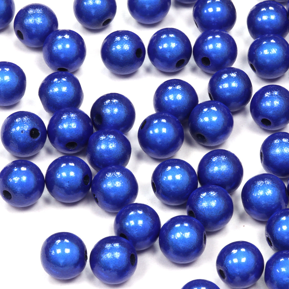 Miracle Bead Royal Blue Plastic Round 8mm-Pack of 100