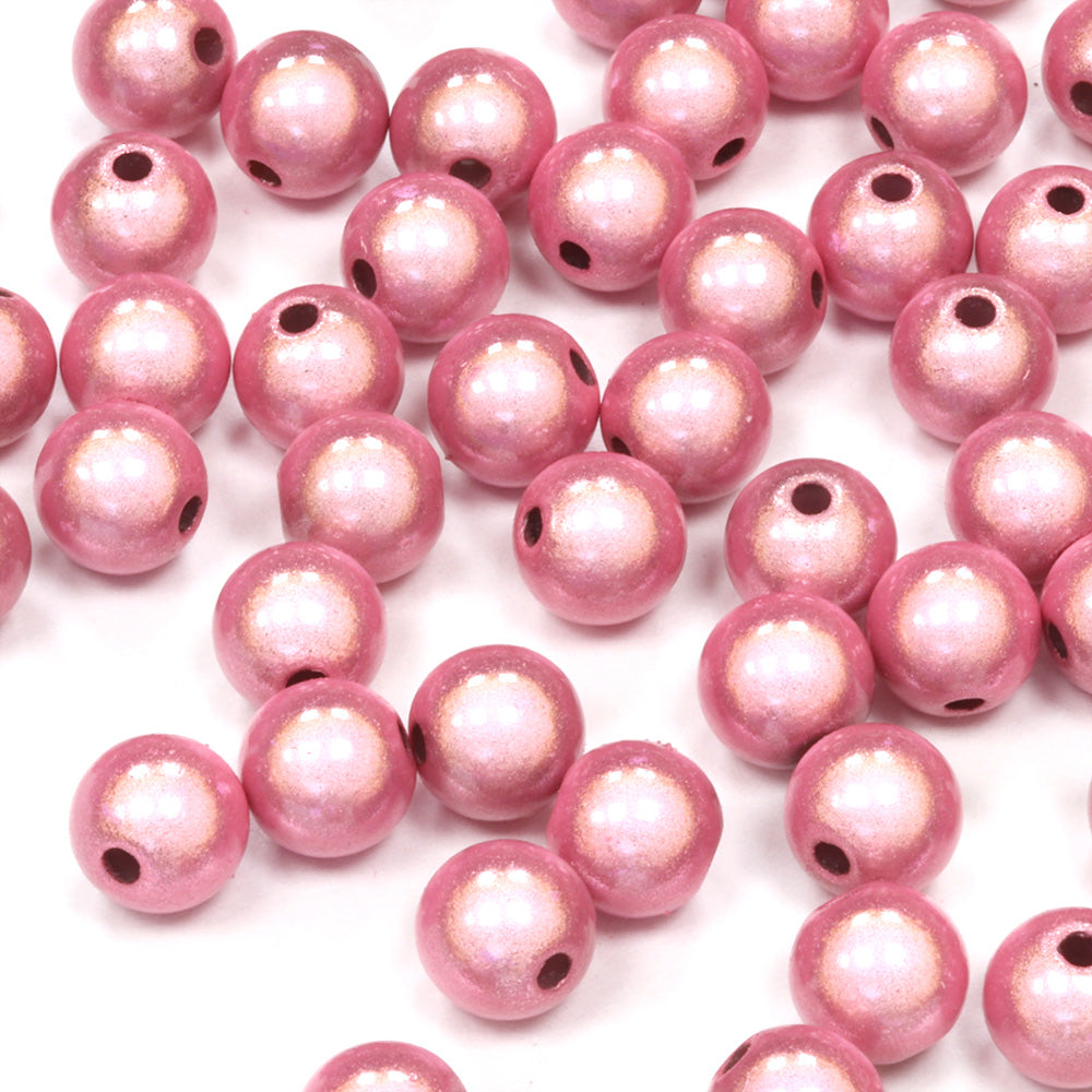 Miracle Bead Pale Pink Plastic Round 8mm-Pack of 100