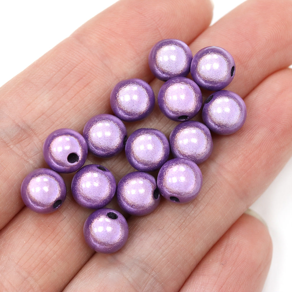 Miracle Bead Lilac Plastic Round 8mm-Pack of 100