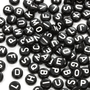 puffy Alphabet Letter Beads Black & Gold Letter Beads for Jewelry Making  DIY Bracelets, Necklace, Key Chains and Kids Jewellery (Round Shape) -  Alphabet Letter Beads Black & Gold Letter Beads for