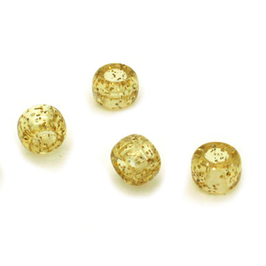 gold glitter plastic pony beads