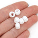 white bath pearl plastic pony beads