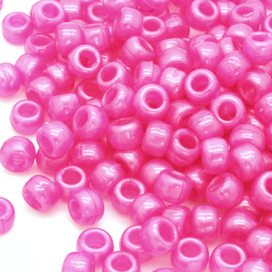 kids plastic bath pearl pink coloured  pony beads with large holes