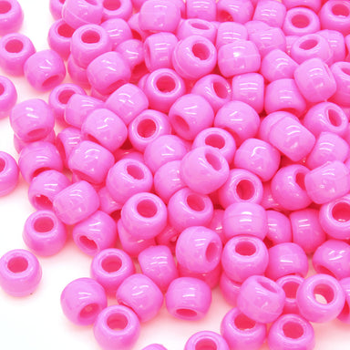 pink plastic pony beads
