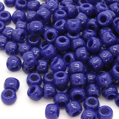 blue plastic pony beads
