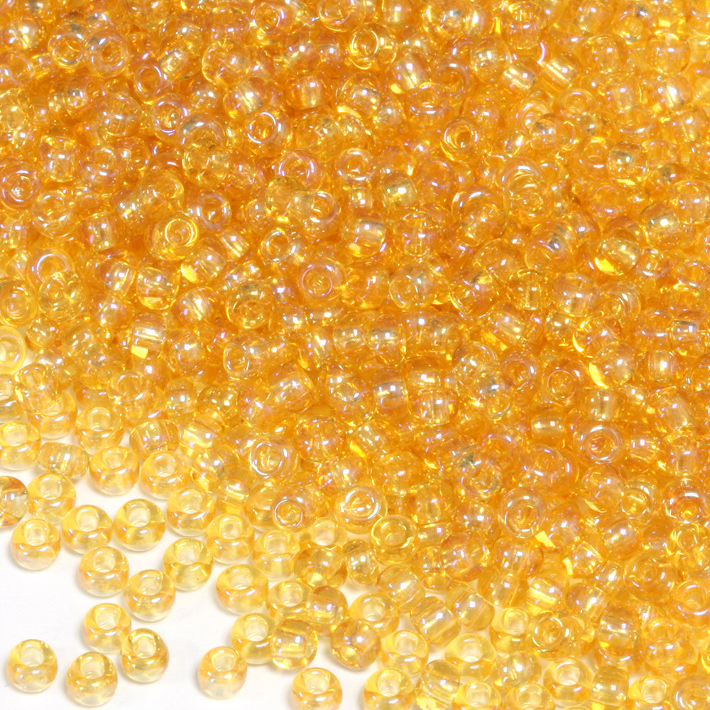 Rainbow Czech Gold Glass Rocaille/Seed Size 8/0-Pack of 100g