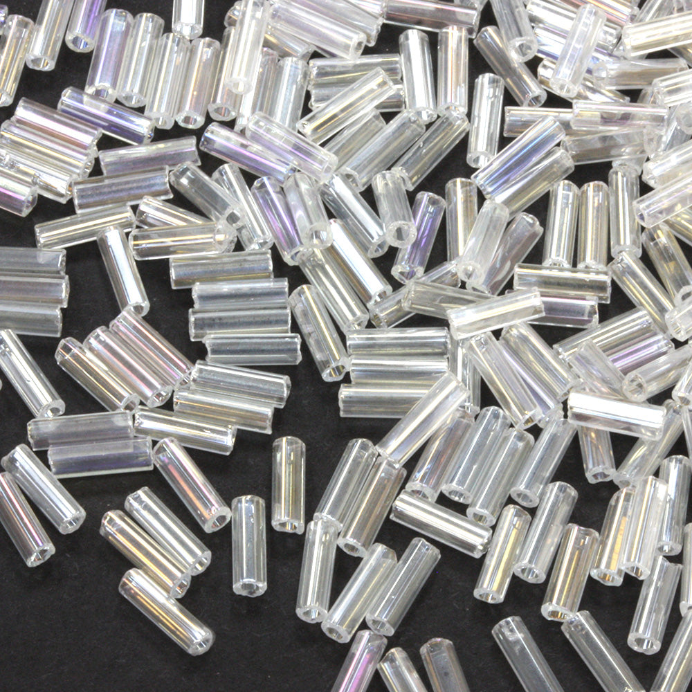 Clear 6.6mm Bugle Rainbow - Pack of 5g