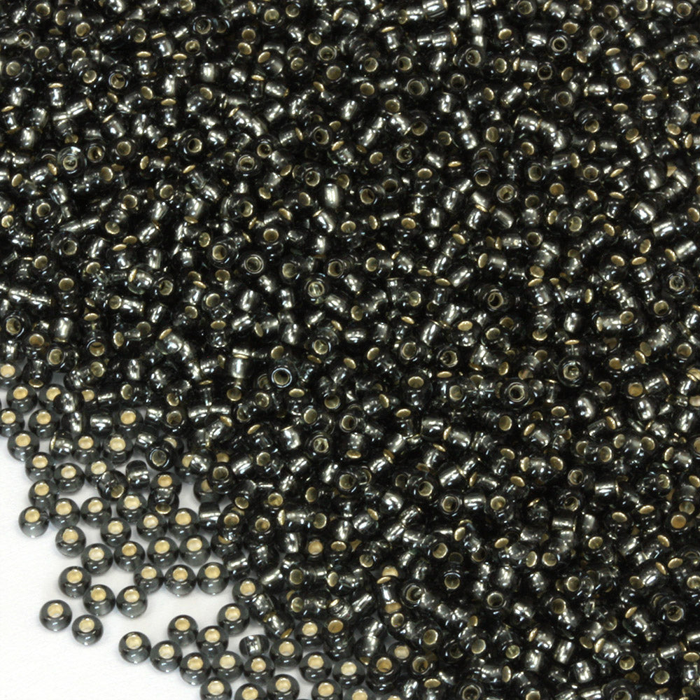 Silver Lined Czech Black Diamond Glass Rocaille/Seed 11/0-Pack of 5g