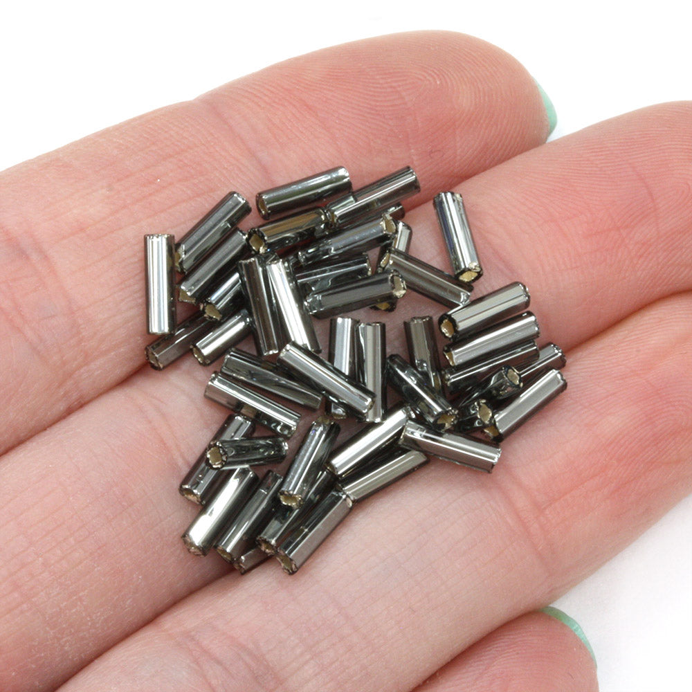 Black Diamond 6.6mm Bugle Silver Lined - Pack of 50g