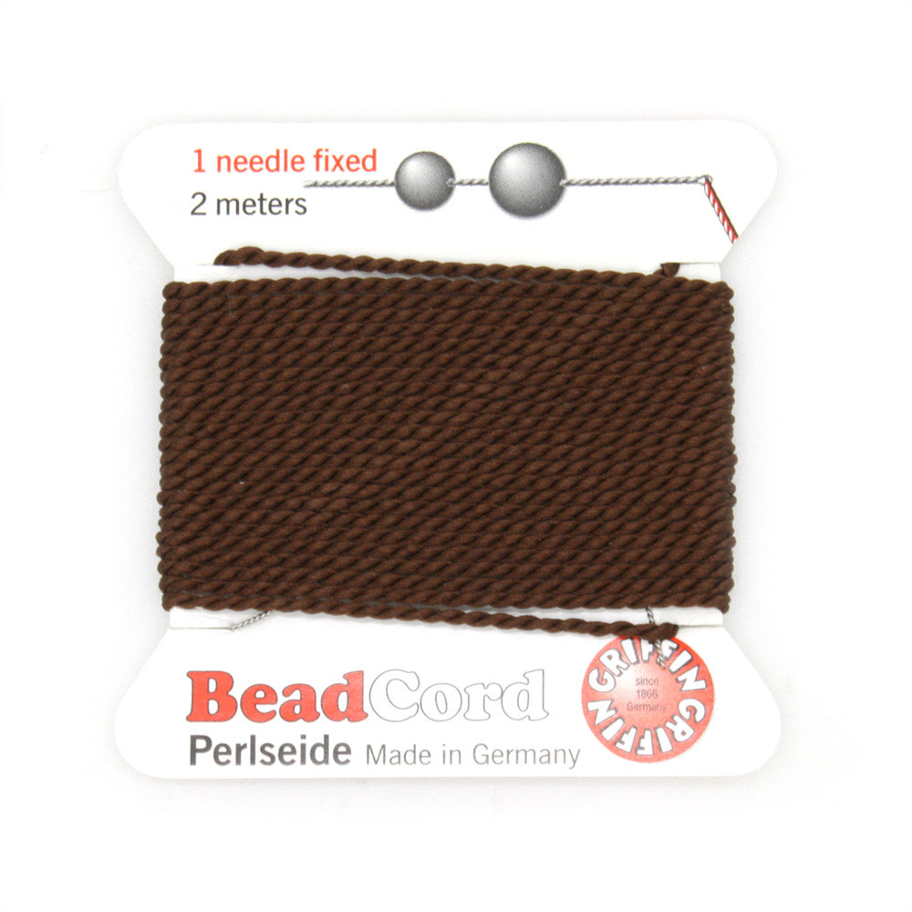 Brown Silk Thread 1.02mm x 2m - Pack of 1