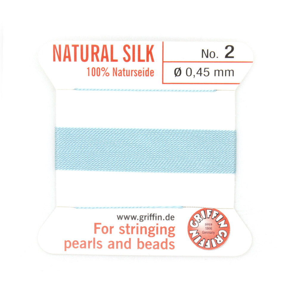Turquoise Silk Thread 0.45mm x 2m - Pack of 1