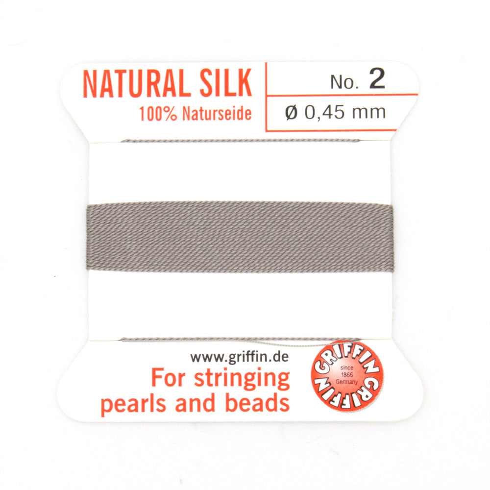 Grey Silk Thread 0.45mm x 2m - Pack of 1