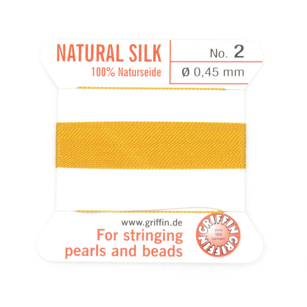 Amber Silk Thread 0.45mm x 2m - Pack of 1