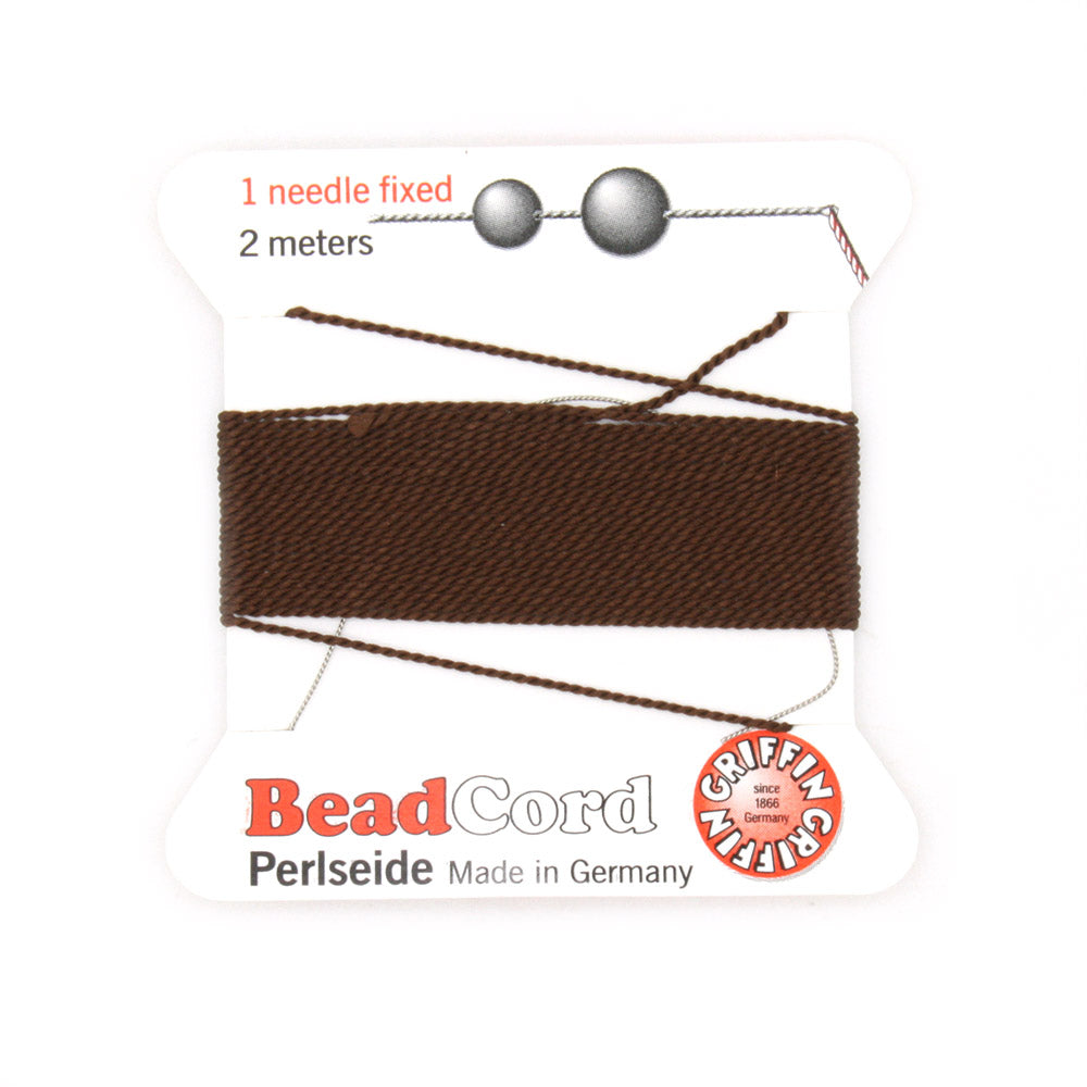 Brown Silk Thread 0.65mm x 2m - Pack of 1