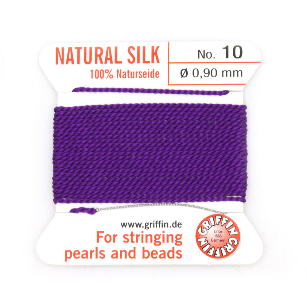 Amethyst Silk Thread 0.9mm x 2m - Pack of 1