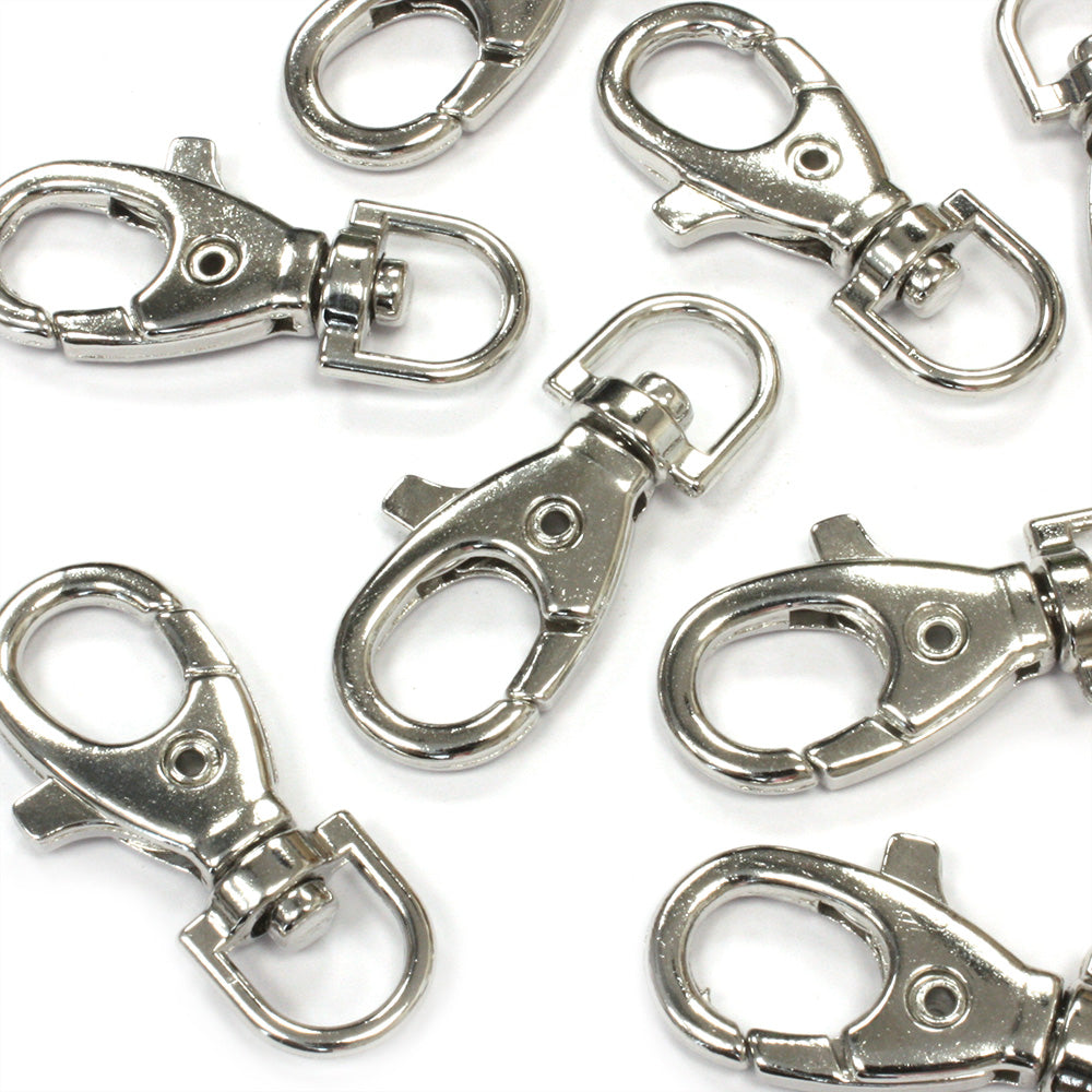 Large Swivel Clip Antique Silver 35x12mm-Pack of 10