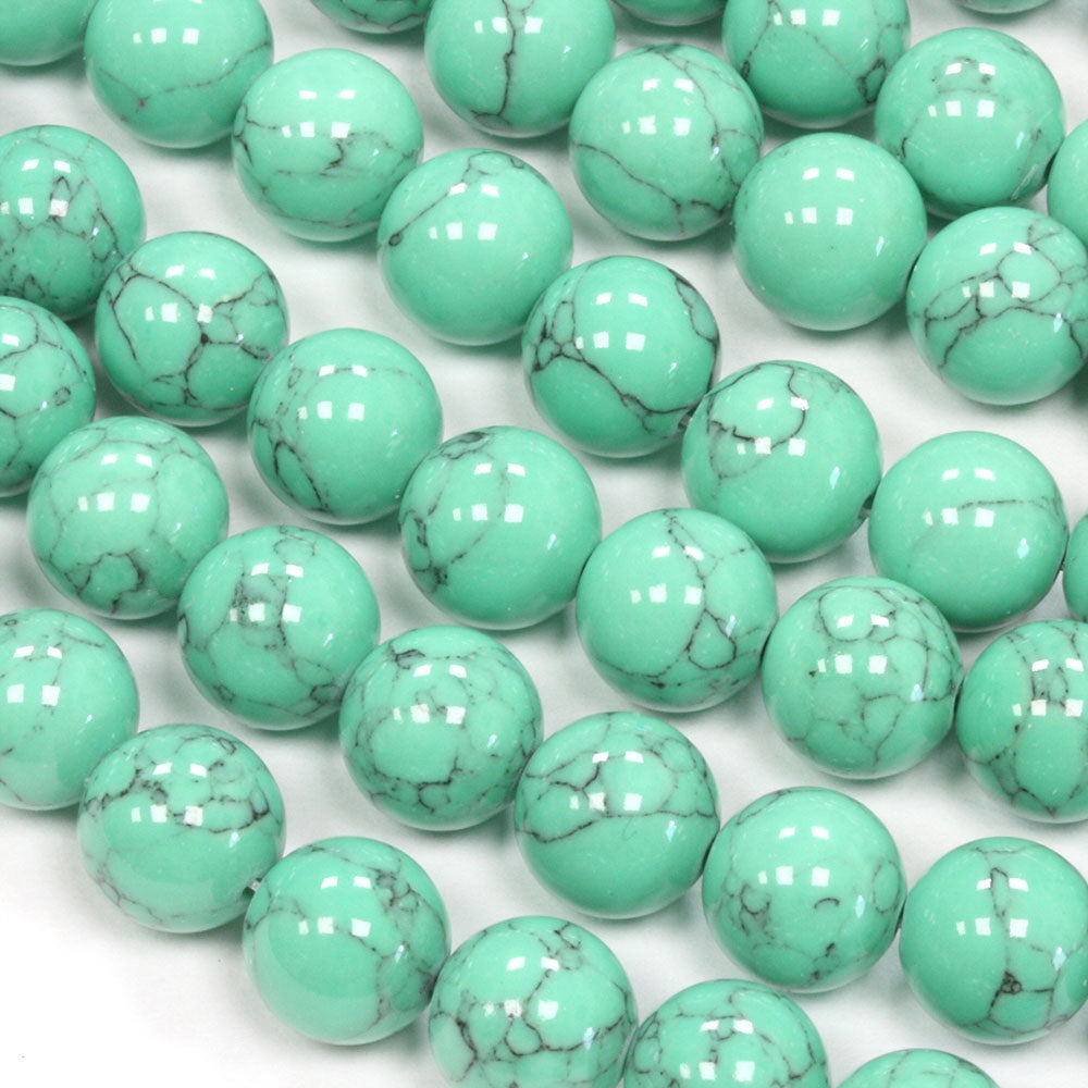 Magnesite 1pkg1, round bead 15.5-16 inch 4mm | 2021GE