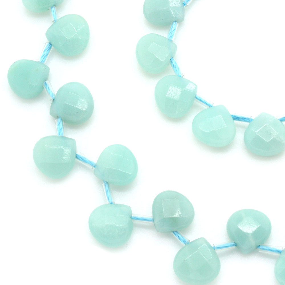 Amazonite Faceted Drops 10mm - 35cm Strand