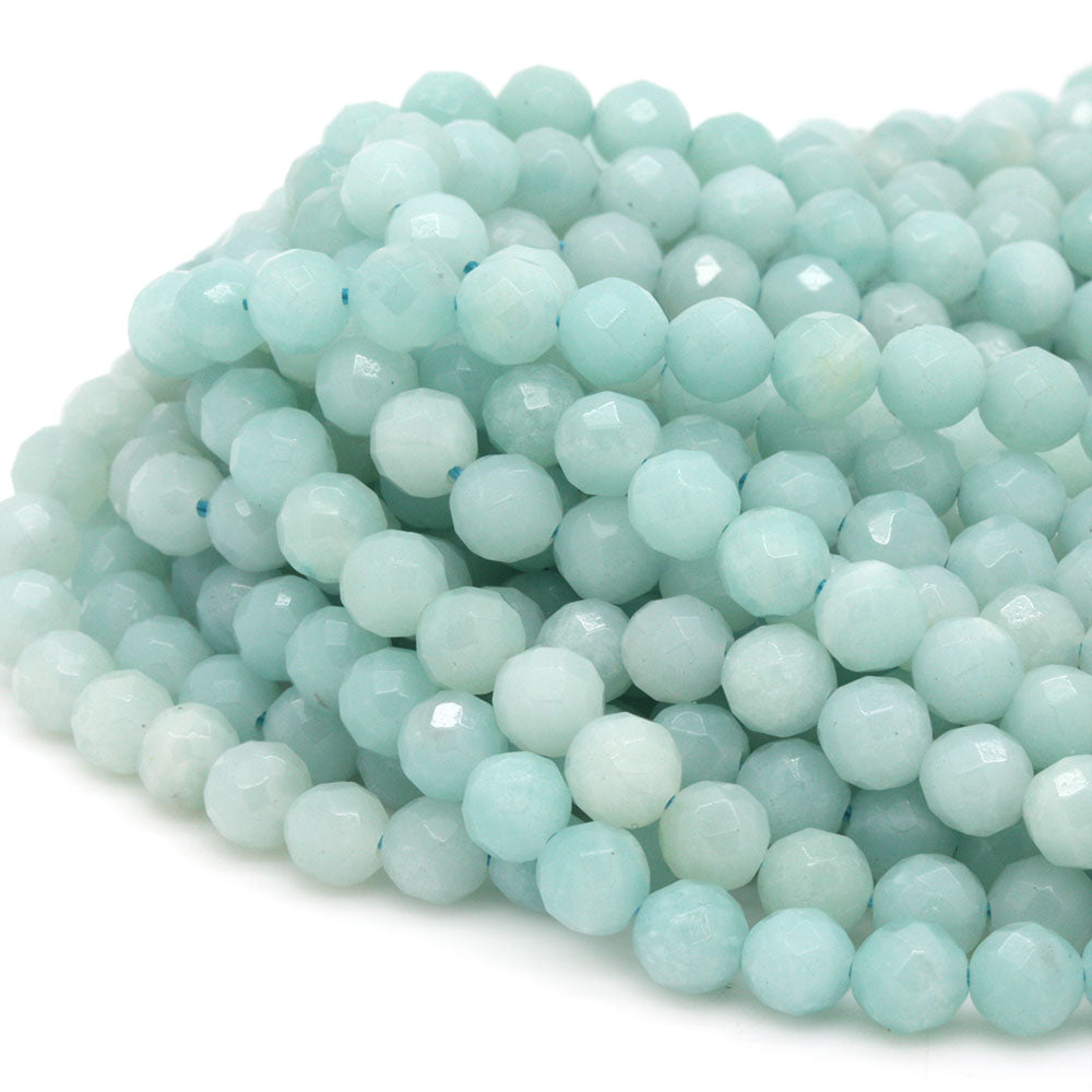 Amazonite Faceted Rounds 6mm - 35cm Strand