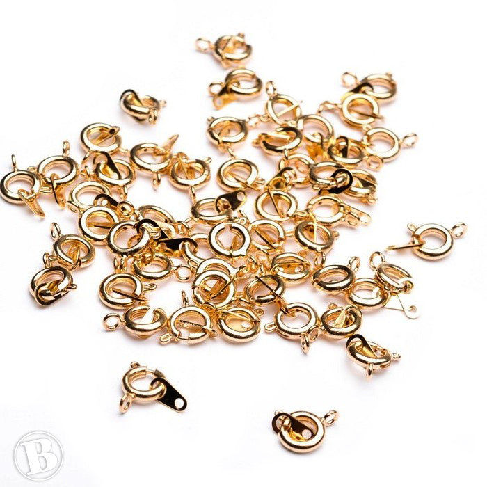 Bolt Ring Large Gold Plated Metal 8mm-Pack of 20