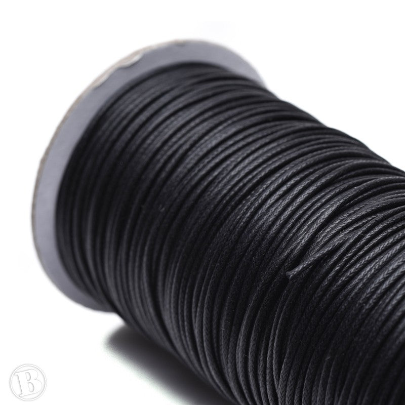 Thong Black Cotton 2mm- 1 reel of 100m