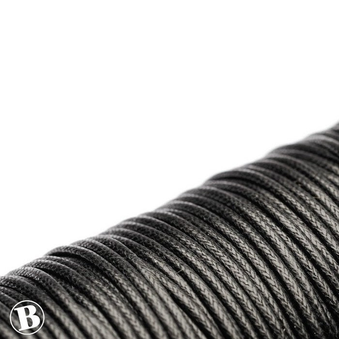 Thong Black Cotton 1.5mm- 1 reel of 100m