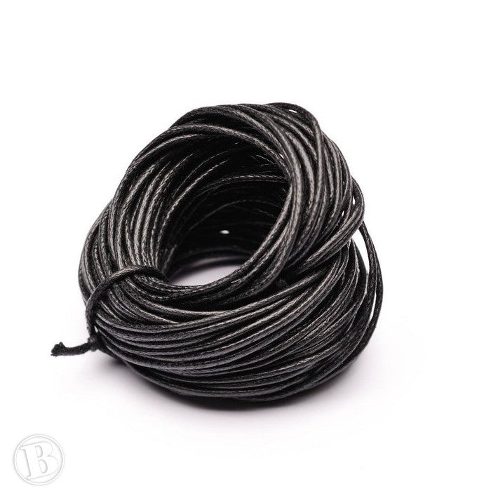 Thong Black Cotton 1mm-Pack of 10m