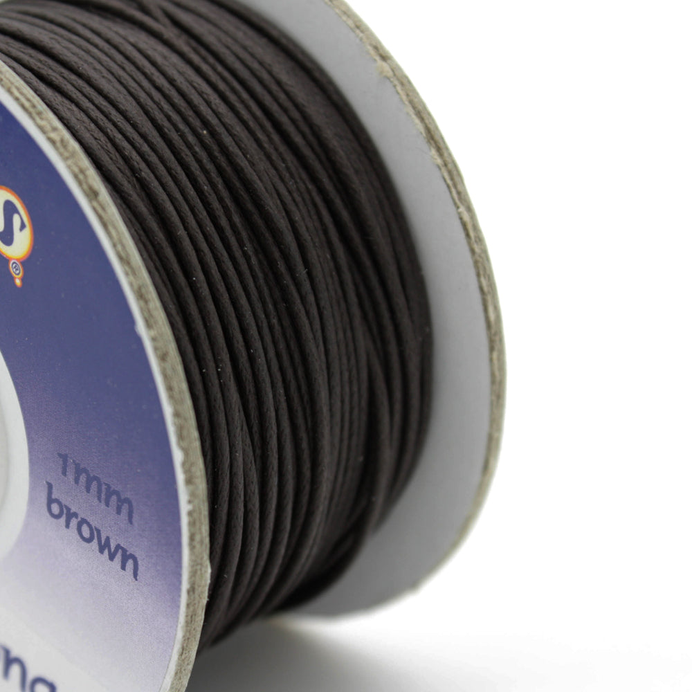 Thong Brown Cotton 1mm- 1 reel of 50m