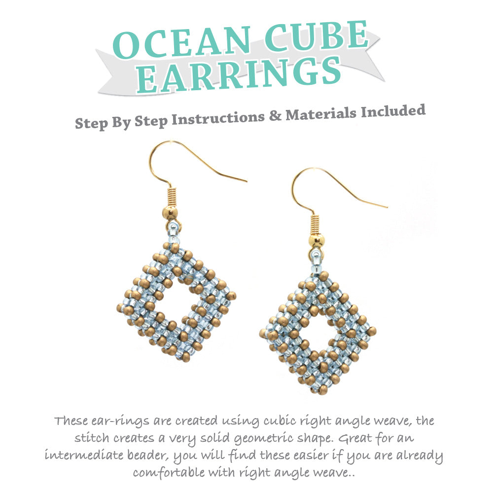 Ocean Cube Earrings Kit