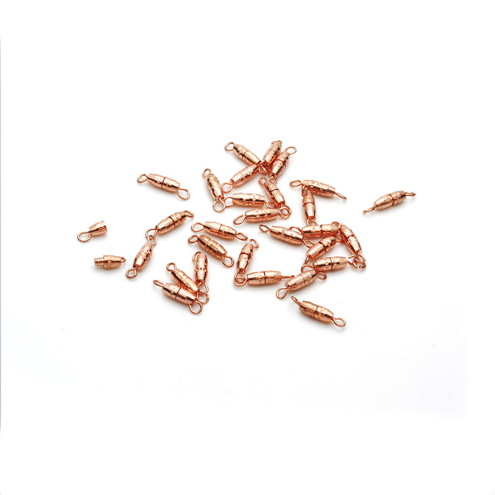 Screw Clasp Rose Gold Plated 11x3mm - Pack of 50