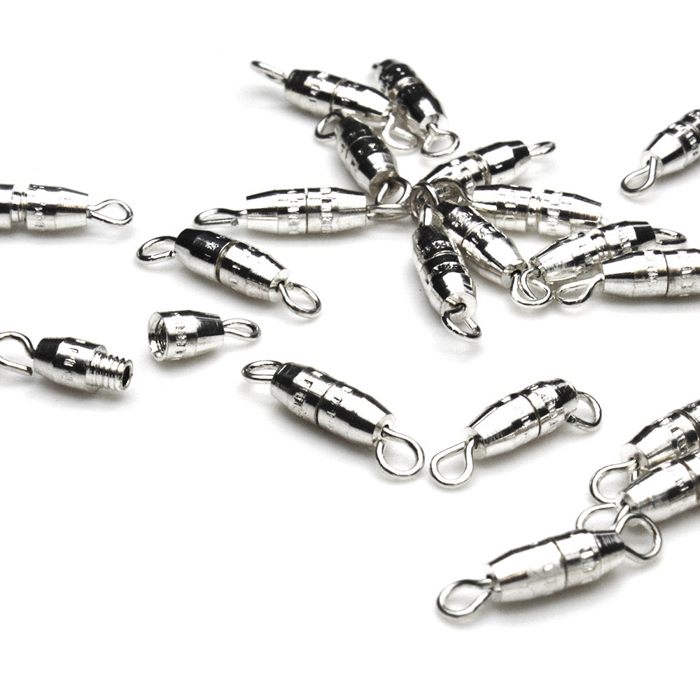 Clasp Small Silver Plated Metal 11x3mm-Pack of 50