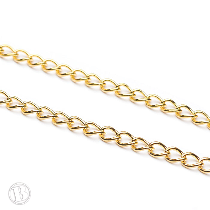 Heavy Chain Gold Plated Metal 4.5mm-Pack of 1m