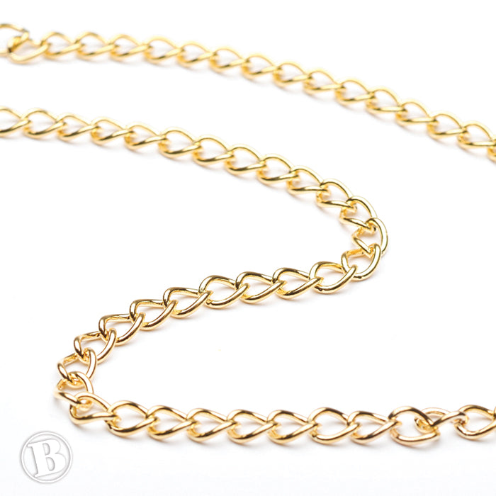 Heavy Chain Gold Plated Metal 4.5mm-Pack of 10m