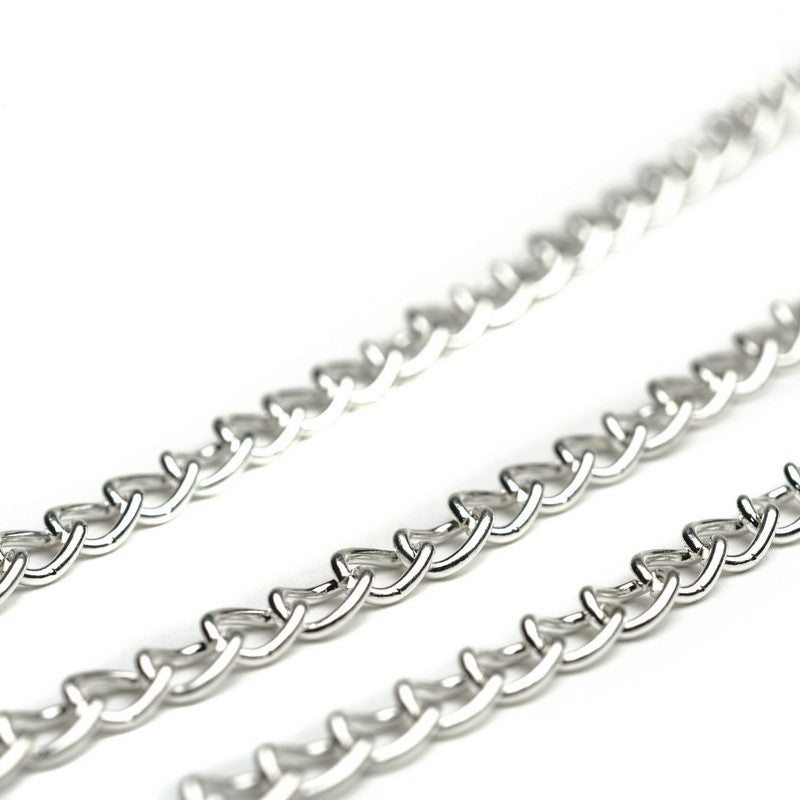 Heavy Chain Silver Plated Metal 4.5mm-Pack of 10m