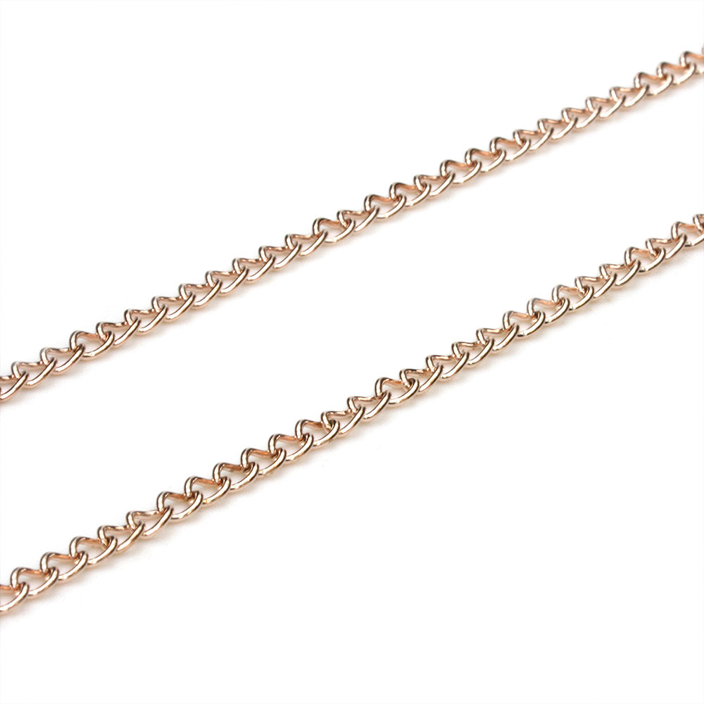 Light Chain Rose Gold Plated 3mm-Pack of 1m
