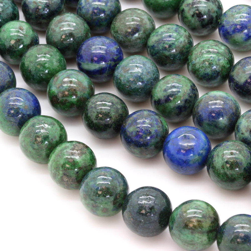 Chrysocolla Smooth Round Beads 10mm - String of 35cm