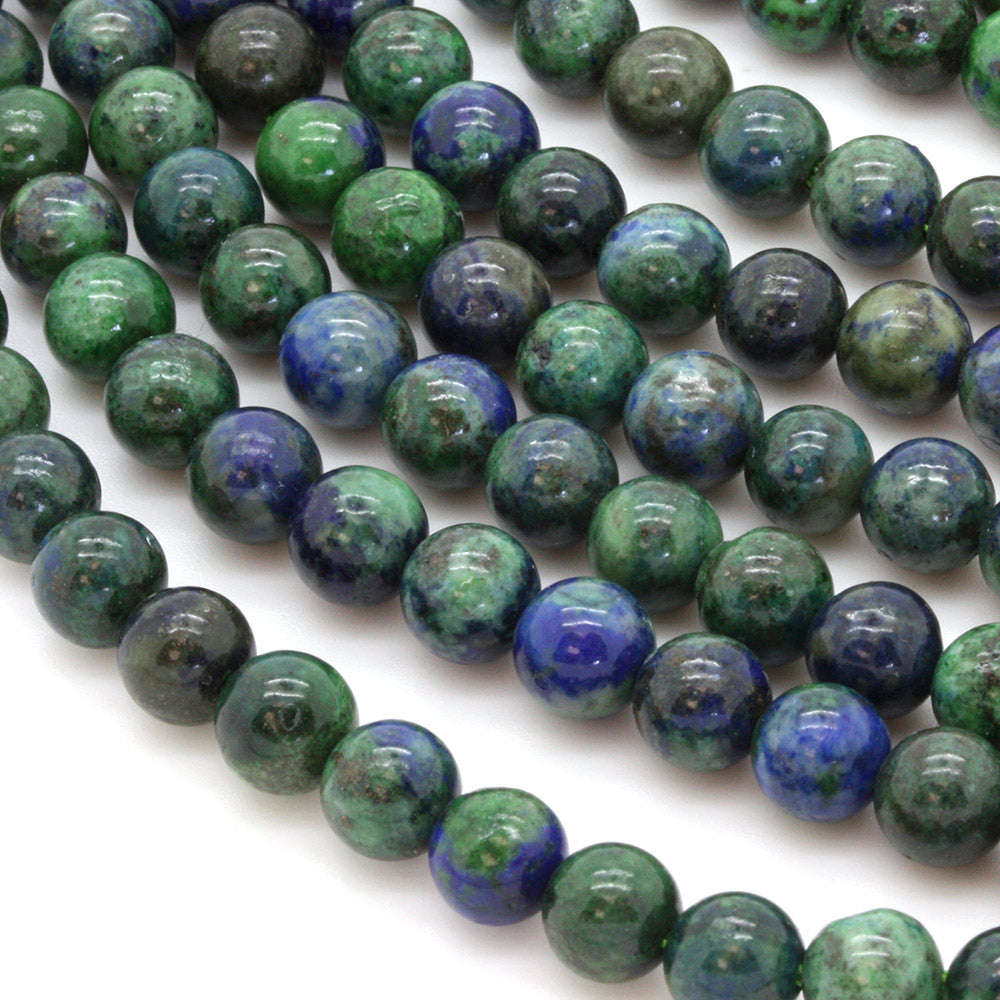 Chrysocolla Smooth Round Beads 6mm - String of 35cm