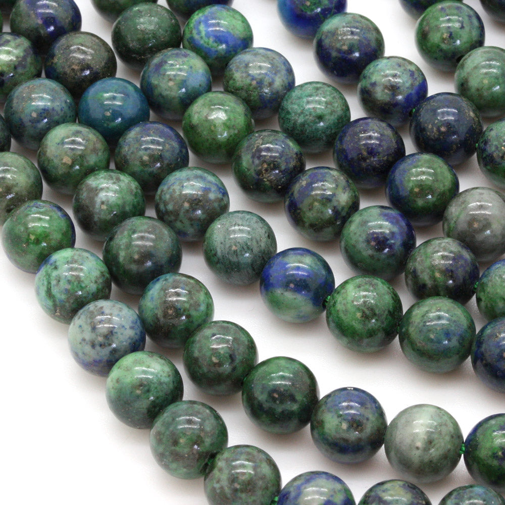 Chrysocolla Smooth Round Beads 8mm - String of 35cm