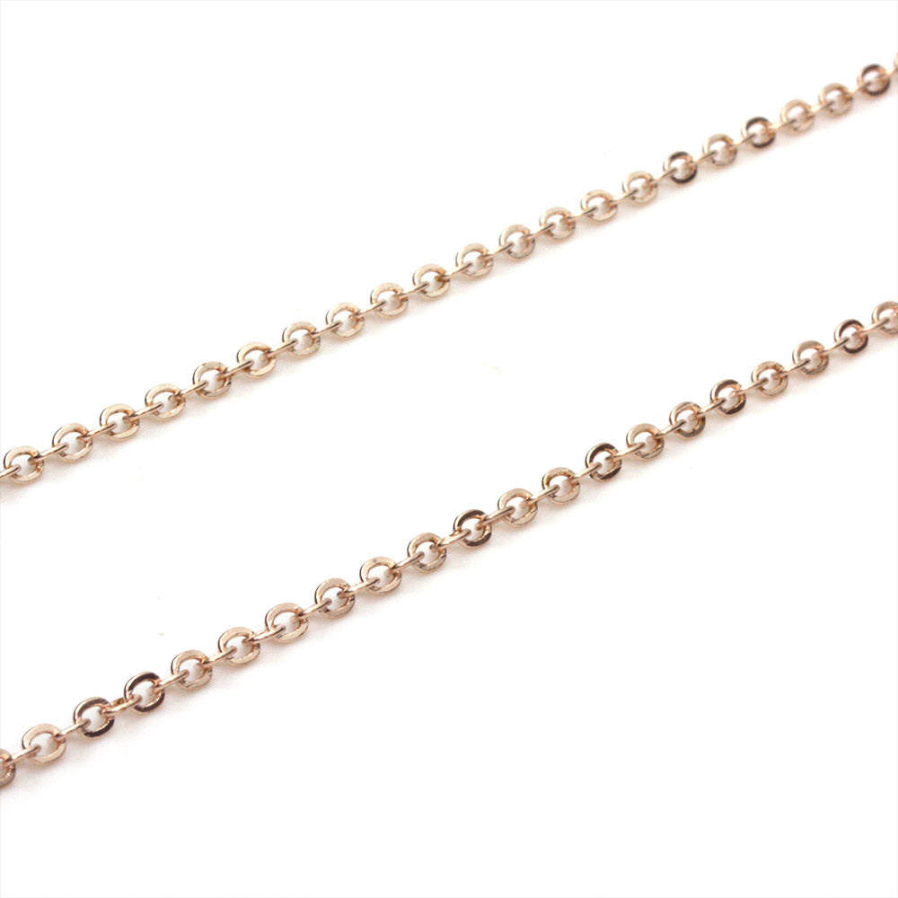 Trace Chain Rose Gold Plated 2mm -Pack of 1m