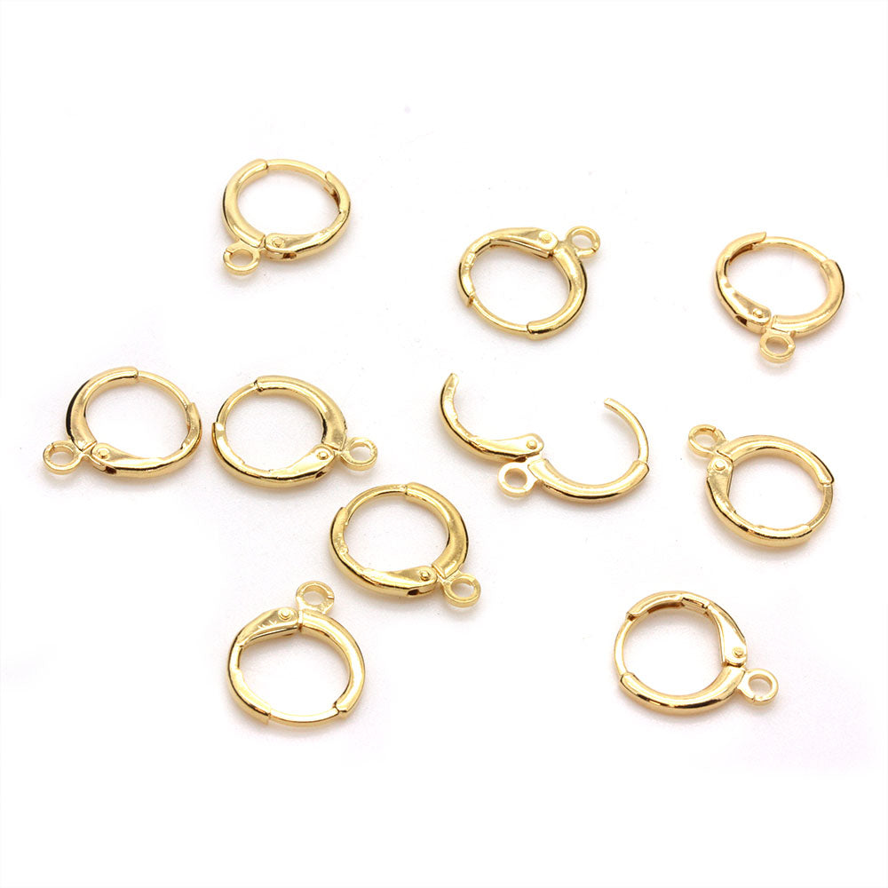 Ear Sleepers Gold Plated 15x12mm - Pack of 10