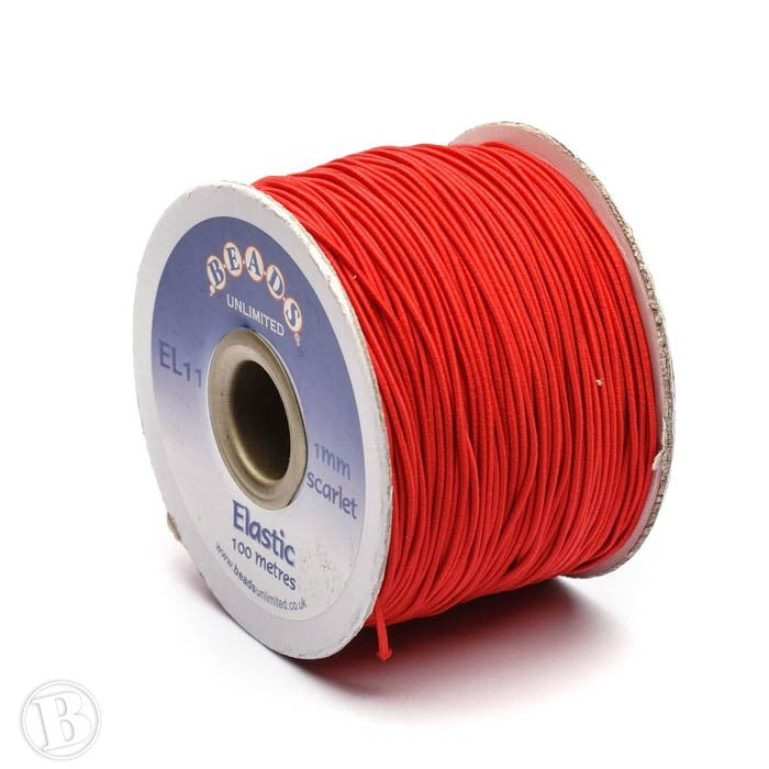 Coloured Elastic Red Elastic 1mm-Pack of 100m