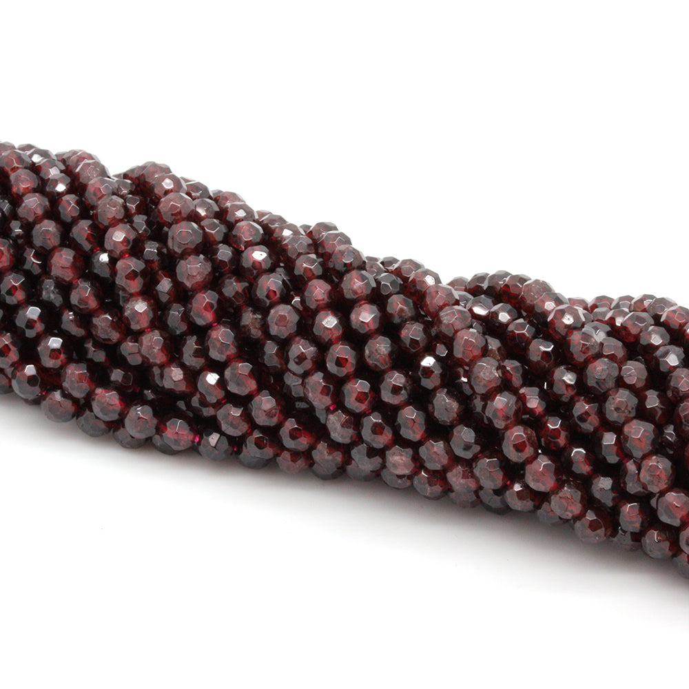 Natural Garnet Gemstone Con Shape Faceted Beads 4X4 Mm Strand - Etsy - Foto 6