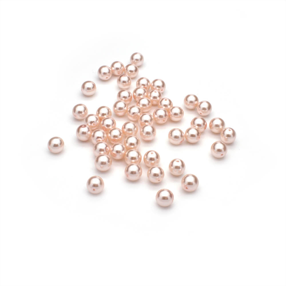Pearl Pale Pink Glass Round 8mm-Pack of 50