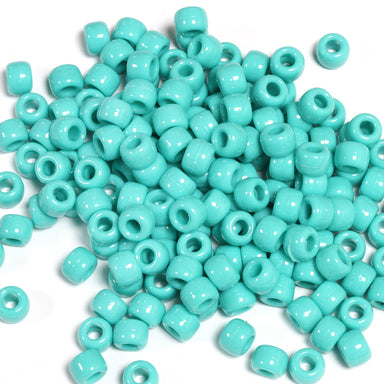 kids plastic turquoise  coloured  pony beads with large holes