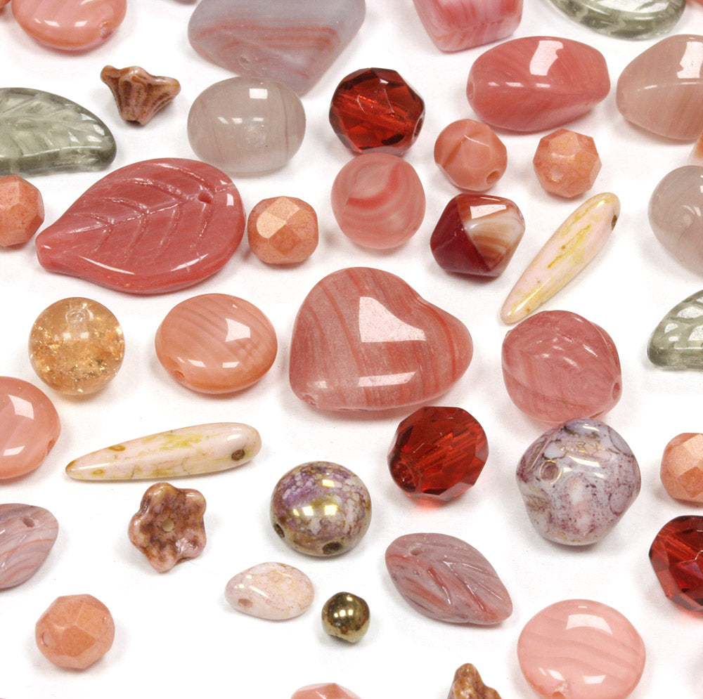 Pressed Glass Mix Dusty Rose - Pack of 50g