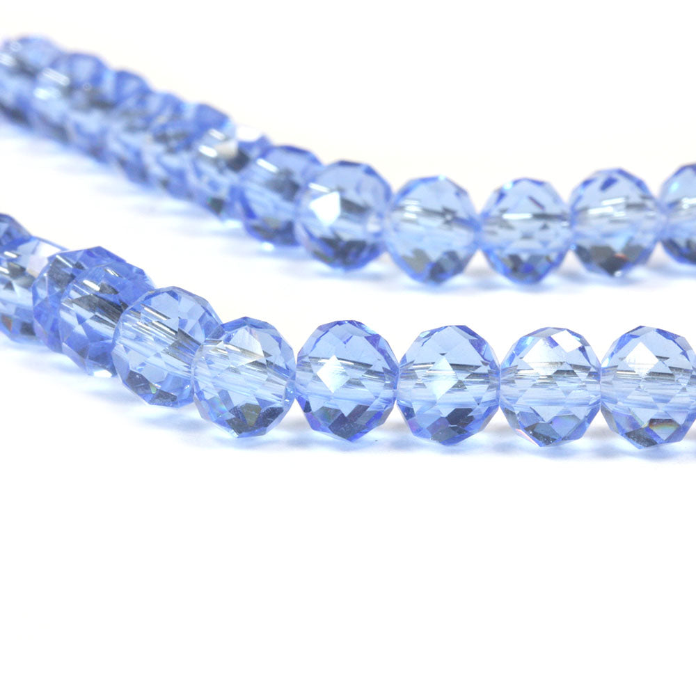 Faceted Rondelle 4x6mm Pale Blue 4x6mm - 1 string
