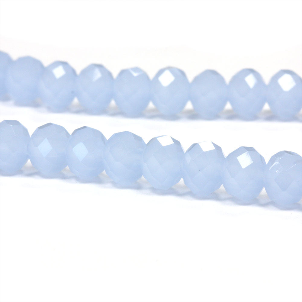 Faceted Rondelle Opal 4x6mm Pale Blue 4x6mm string