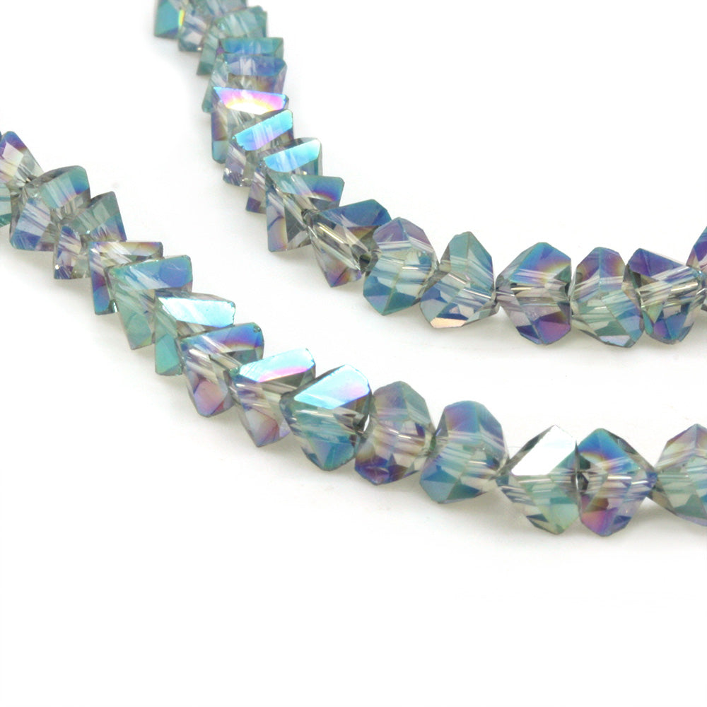 Pyramid Glass Beads 5mm Vitrail Medium - 1 string